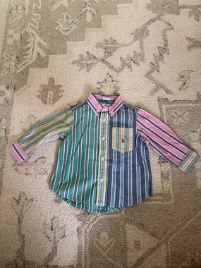 NWT Ralph Lauren Baby Striped Button-Down Shirt Size 6 Months